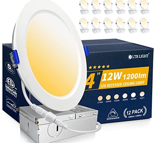 Twelve warm-white fixtures at once