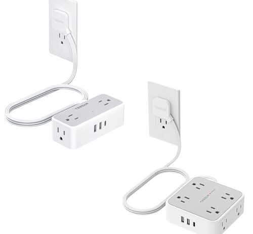 900J, flat plug, three-sided outlets
