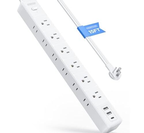 12 outlets, 15-foot cord, no stated protection