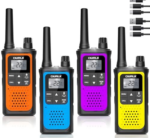 Four radios, one charge cable