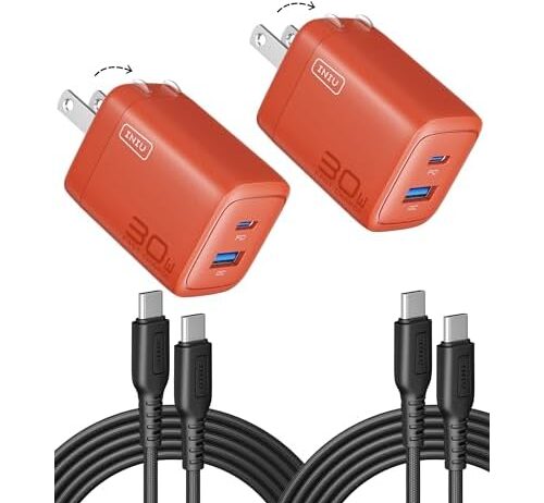 Two chargers, two cables, done