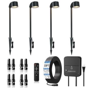 Low Voltage Landscape Lighting, 4 Pack Pathway Lights | All-in-One Landscape Lighting Kit,6W Dimmable 5CCT Path Lights,IP66 Waterproof,For Garden Path Driveway Yard Outdoor